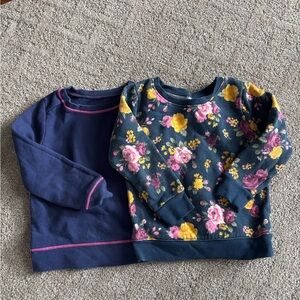 Garanimals Navy and Floral Kids Sweatshirt Duo